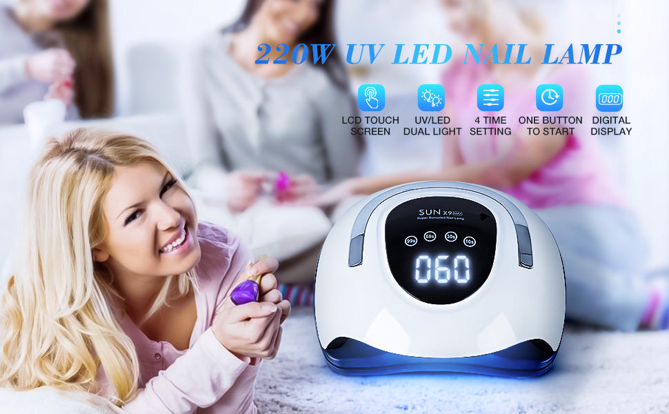 UV LED Gel Polish Nail Lamp, SUNUV Curing UV Nail Dryer for Fingernails and  Toenails with 3 Timers Sensor Setting Home and Salon 48W SUNone :  Amazon.in: Beauty